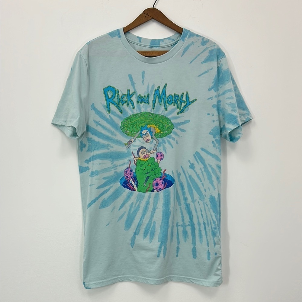 Rick and Morty Authentic Tie-Dye T-Shirt Comedy TV Cartoon Funny Size Medium Fun